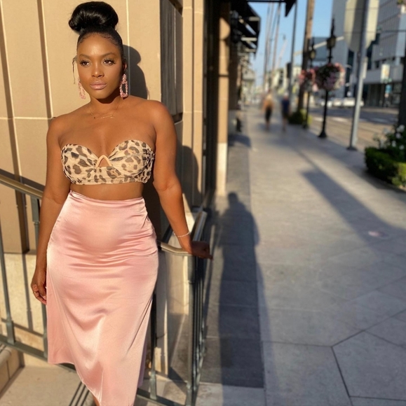 Leopard bandeau crop top - Picture 1 of 2